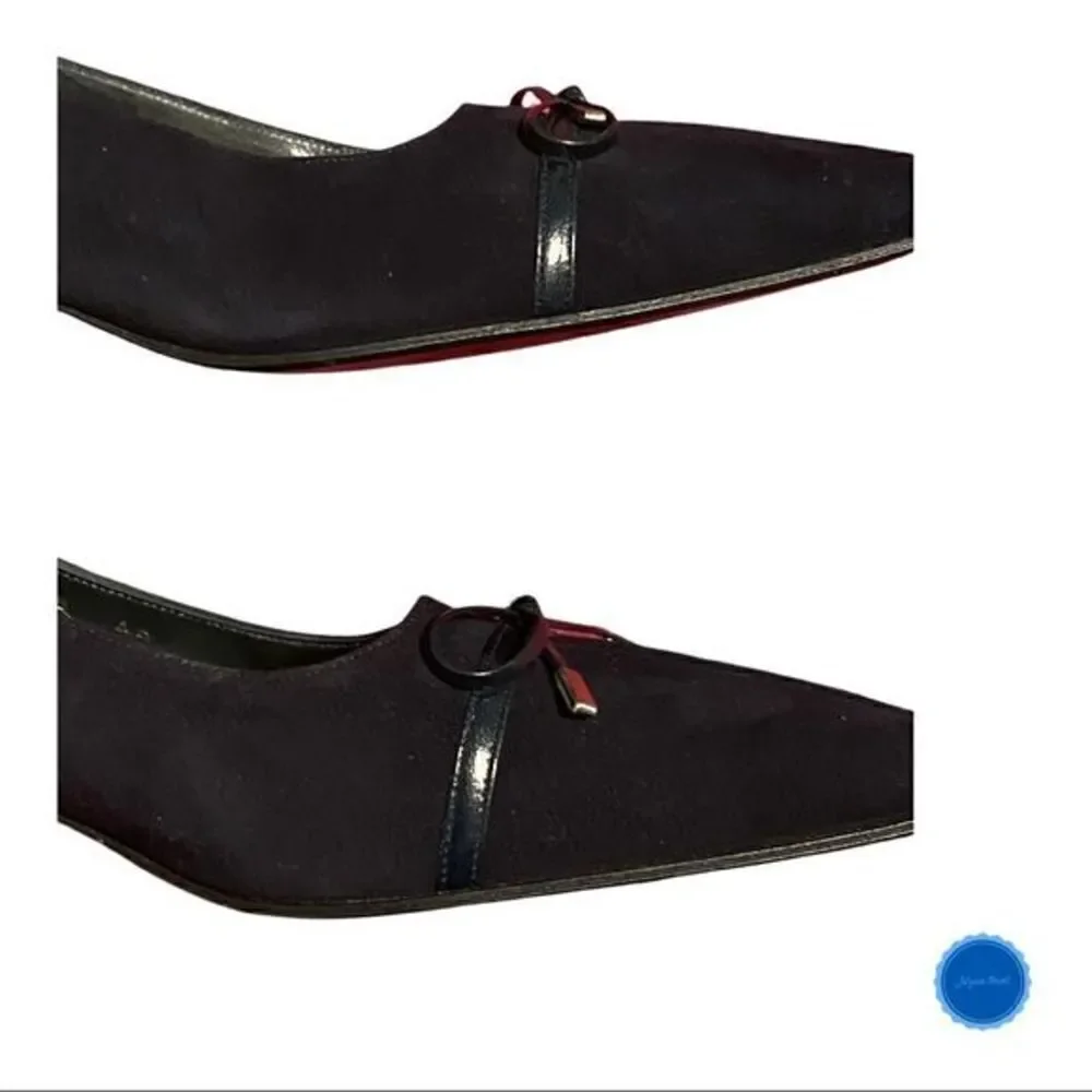 STUART Weitzman Black Bow Pumps